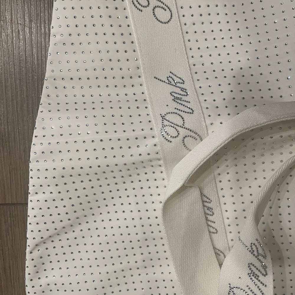 PINK Victoria's Secret White Tote Bag with Silver Accents